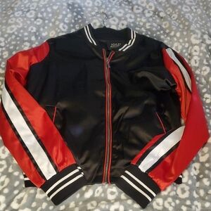 Ashley By 26 International Black and Red Womens Jacket